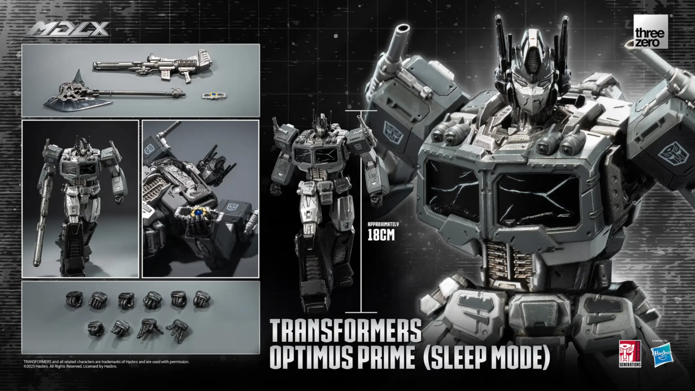 La casa di produzione Threezero pubblica in rete tutte le immagini ufficiali del Transformers MDLX Optimus Prime (Sleep Mode) . 